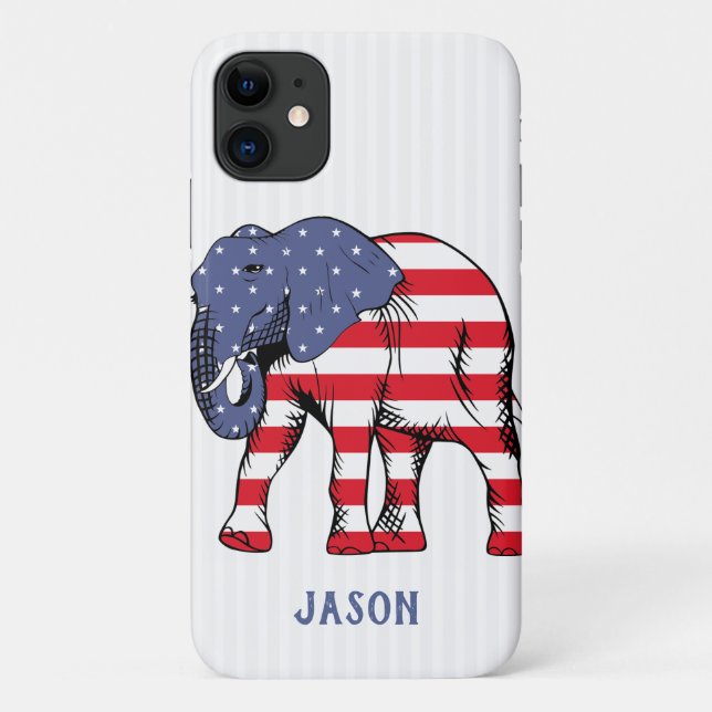Capa Para iPhone 11 Elefante Americano (Verso)