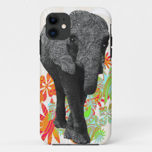Capa Para iPhone 11 Elefante bonito do hippy