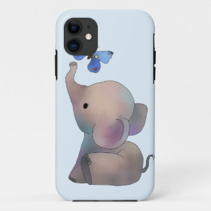 Capa Para iPhone 11 Elefante com borboleta