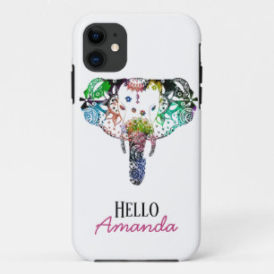 Capa Para iPhone 11 Elefante moderno de tanga de corante gravado
