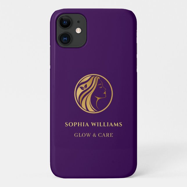 Capa Para iPhone 11 Elegant Promotional Business Logo iphone case (Verso)