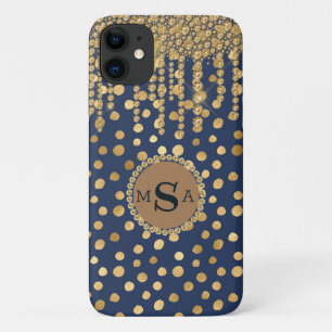 Capa Para iPhone 11 Elegante Azul Imprimir Joias Monográficas