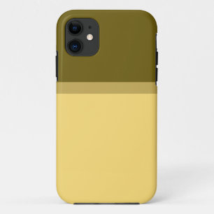 Capa Para iPhone 11 Elegante Chic Luz Bloco de Cor Oliva Dourada Mante