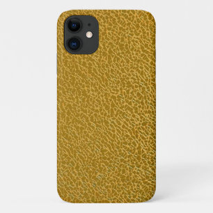 Capa Para iPhone 11 Elegante de Textura Dourada
