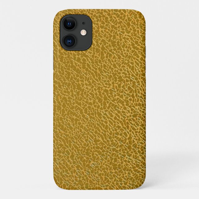 Capa Para iPhone 11 Elegante de Textura Dourada (Verso)