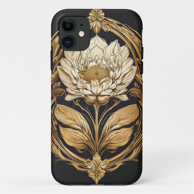 Capa Para iPhone 11 Elegante Floral Design (Verso)