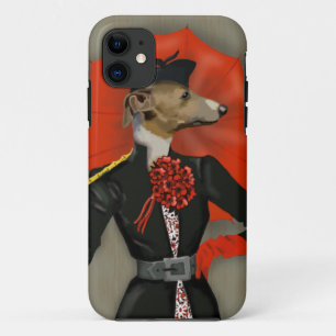 Capa Para iPhone 11 Elegante Greyhound e Red Umbrella
