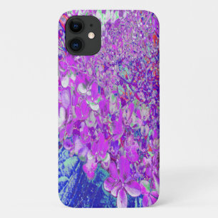 Capa Para iPhone 11 Elegante Hortênsia Limelight Roxa e Azul