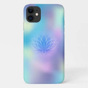 Capa Para iPhone 11 Elegante Lotus Blue Holographic