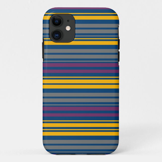 Capa Para iPhone 11 Elegante Moderno de Stripes Negrito (Verso)