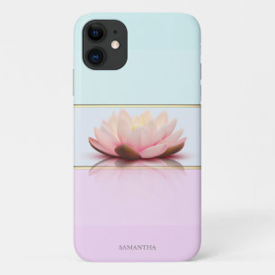 Capa Para iPhone 11 Elegante Moderno Striped,Ombre Lotus