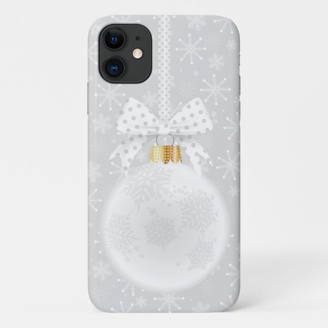 Capa Para iPhone 11 Elegante Ornament Christmas (Verso)