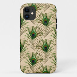 Capa Para iPhone 11 Elegante Peacock Feather Chic Na moda