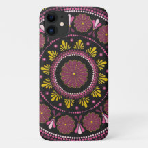 Elegante rosa Dourado Mandala, Boho Zen Dot Art Fl