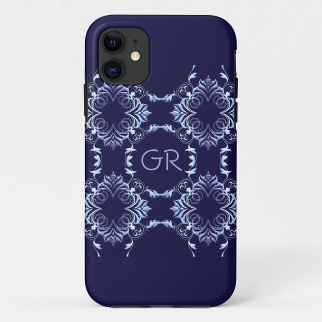 Capa Para iPhone 11 Elemento de Monogram.Baroque (Verso)