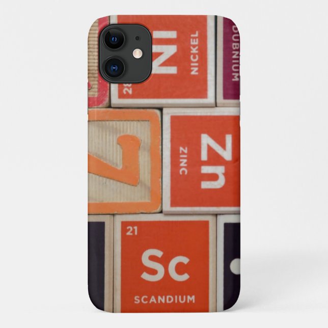 Capa Para iPhone 11 Elementos Periódicos Ciência do Zinco (Verso)