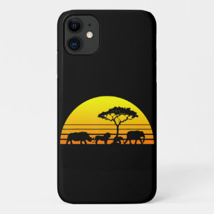 Capa Para iPhone 11 Elephant Lion Rhino Vintage   Para o Rhino Lover