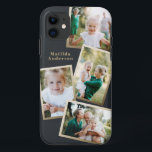 Capa Para iPhone 11 Eletrônico multifamília de fotos na moda ouro mode<br><div class="desc">Design de capa de telefone eletrônica multifamília na moda dourada moderna. Aniversário ideal,  Natal,  dia de as mães ou design Dia de os pais. As cores podem ser alteradas.</div>