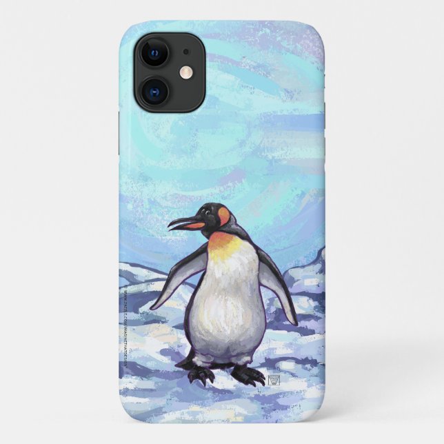 Capa Para iPhone 11 Eletrônicos de pinguim (Verso)