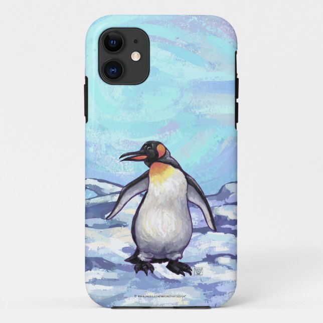 Capa Para iPhone 11 Eletrônicos de pinguim (Verso)