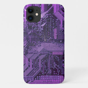 Capa Para iPhone 11 Eletrônicos técnicos de Conselho cibernético roxo