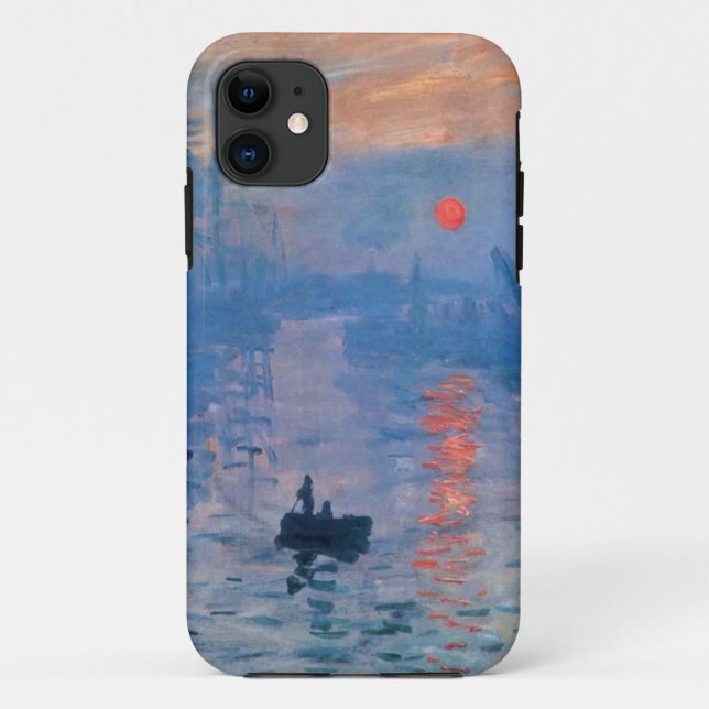 Capa Para iPhone 11 Elevada Impressão de Claude Monet (Verso)