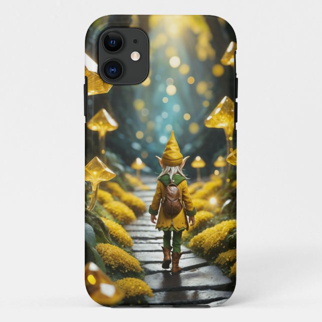Capa Para iPhone 11 Elf de Cristal Amarelo (Verso)