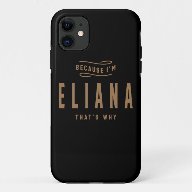 Capa Para iPhone 11 Eliana Nome de Aniversário Personalizado Eliana (Verso)