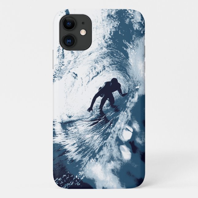 Capa Para iPhone 11 Embarcar o tubo de tribo, surfista havaiana (Verso)
