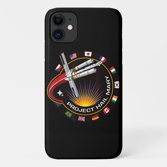 Capa Para iPhone 11 Emblema de Missão Espacial (Verso)