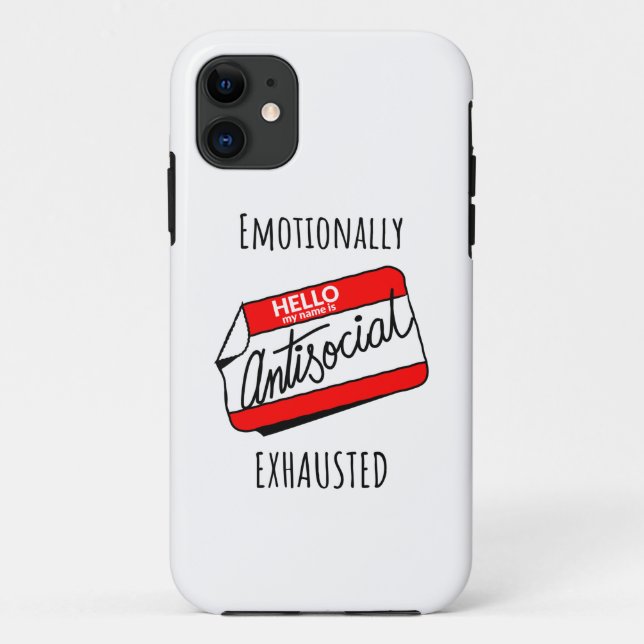 Capa Para iPhone 11 Emocionalmente Esgotado (Verso)