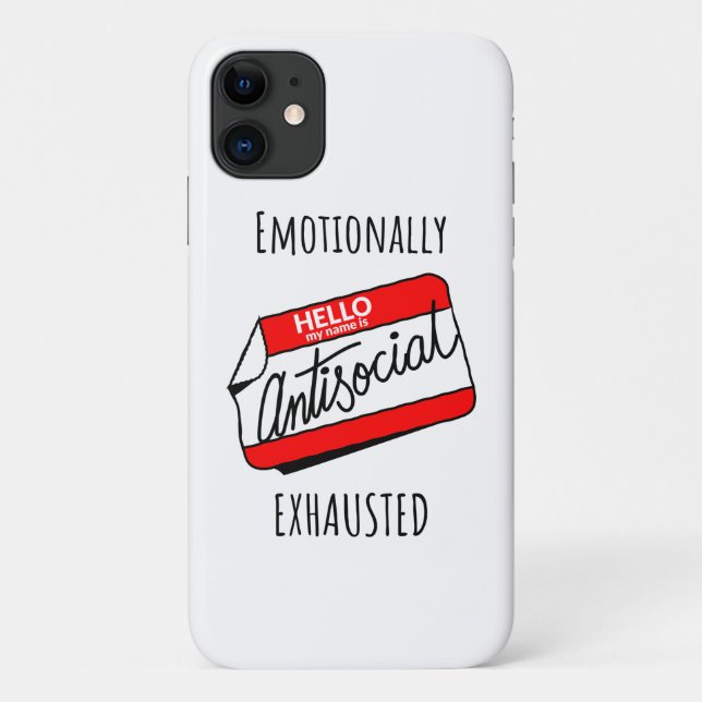 Capa Para iPhone 11 Emocionalmente Esgotado (Verso)