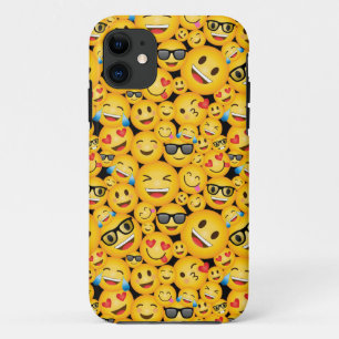 Capa Para iPhone 11 Emojis Rosto Feliz Amarelo Emoticons Rostos Legais