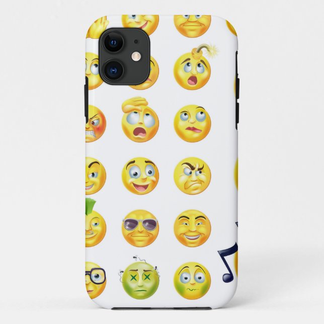 Capa Para iPhone 11 Emoticons (Verso)