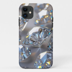 Capa Para iPhone 11 Encerramento Fotorealista do Diamante Estimulante