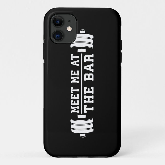 Capa Para iPhone 11 Encontre-Me No Bar - Barbell - Workout (Verso)