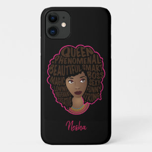 Capa Para iPhone 11 Encorajando as mulheres negras, cabelo natural, pr