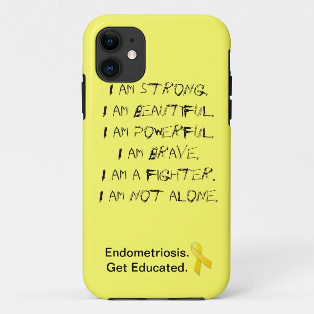 Capa Para iPhone 11 Endometriose:  Eu sou cobrir do iPhone (Verso)