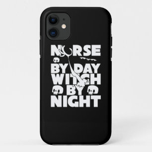 Capa Para iPhone 11 Enfermeira De Halloween Por Bruxa De Dia À Noite