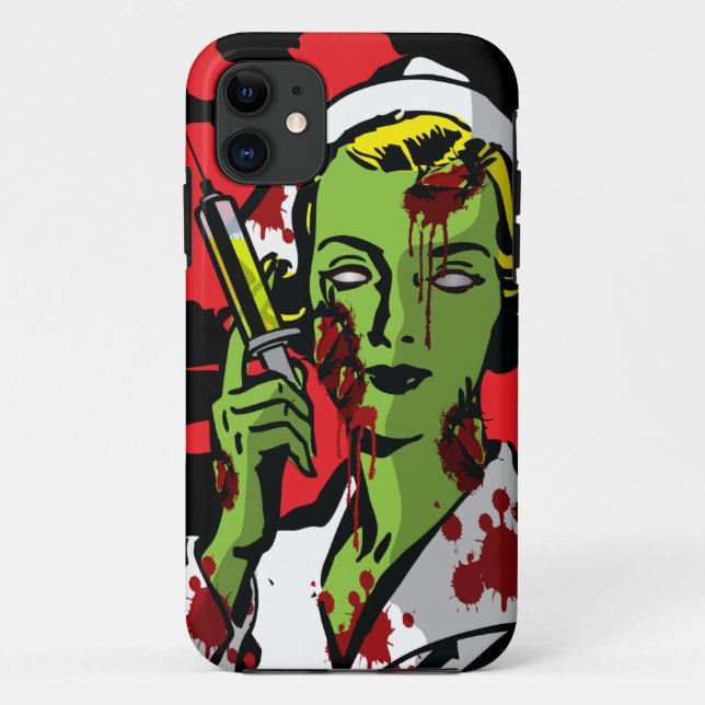 Capa Para iPhone 11 Enfermeira do zombi do caso do iPhone 5 do zombi (Verso)