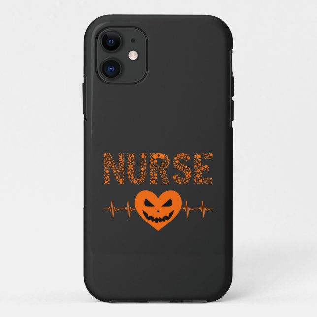 Capa Para iPhone 11 Enfermeira Enfermeira Halloween Boo Halloween Fant (Verso)