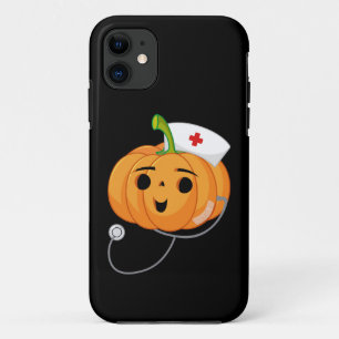 Capa Para iPhone 11 Enfermeira Semana de Abóbora Ação de Graças Colhei