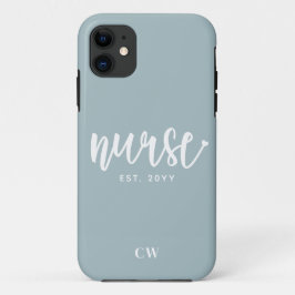 Capa Para iPhone 11 Enfermeiro Personalizado Enfermeiro Est Typografia