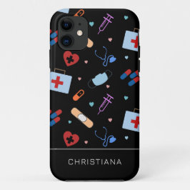 Capa Para iPhone 11 Enfermeiro Personalizado | Padrão Médico
