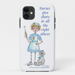 Capa Para iPhone 11 Enfermeiros, agulhas e vacinas contra a poodle   