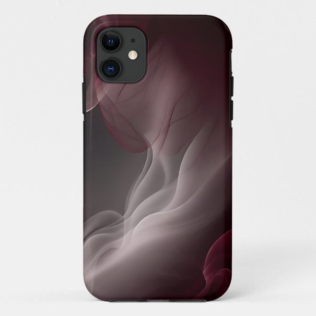 Capa Para iPhone 11 Enfumaçado Elegante Marble em Cinzas Escuras (Verso)