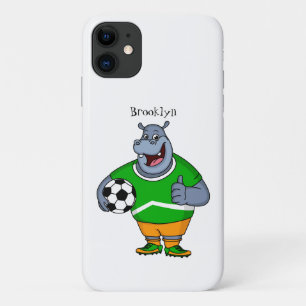 Capa Para iPhone 11 Engraçado desenho animado do jogador de futebol d