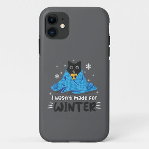 Capa Para iPhone 11 Engraçado Eu Não Fui Feito Para o Inverno Gatinho
