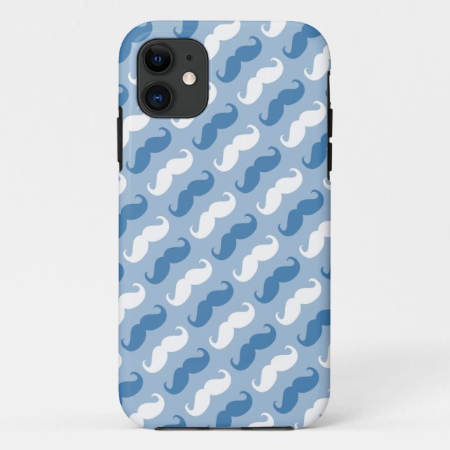 Capa Para iPhone 11 Engraçado Girly Mustache 7 (Verso)