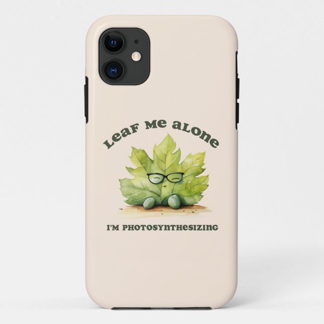 Capa Para iPhone 11 Engraçado "Me Deixa Sozinho" (Verso)